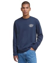Men's Barbour Pointer Long Sleeve Graphic T-Shirt - Navy
