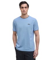 Men's Barbour International Seb Textured T-Shirt - Cool Blue