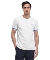 Men's Barbour International Bruce Tipped Cuff T-Shirt - White