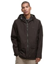 Men's Barbour Hooded Domus Waterproof Jacket - Black Oak