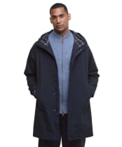 Men's Barbour Hooded Lorden Waterproof Mac - Navy
