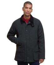 Men's Barbour Bedale Wool Jacket - Dark Grey Marl