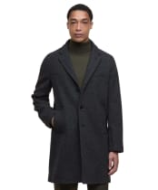 Men's Barbour Kirkbridge Wool Coat - Dark Grey Marl / Classic