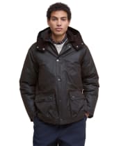 Men's Barbour Modern Beaufort Waxed Jacket - DARK BROWN/MIDNI