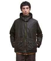 Men's Barbour Re-Engineered Bardon Spey Waxed Jacket - Olive