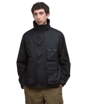 Men's Barbour Re-Engineered Utility Bedale Waxed Jacket - Black
