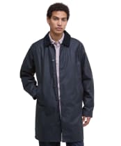 Men's Barbour Lorden Waxed Mac - Navy