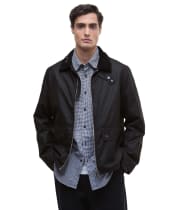Men's Barbour International Marker Waxed Jacket - Black