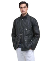 Men's Barbour International Bilston Wax Jacket - Sage