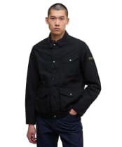 Men's Barbour International Drifter Washed Waxed Jacket - Black