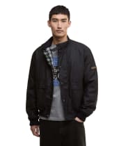 Men's Barbour International Traction Waxed Jacket - Black