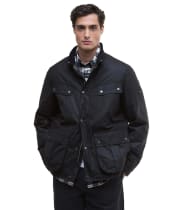 Men's Barbour International Dukeley Wax Jacket - Black