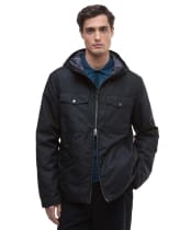 Men's Barbour International Blane Waxed Jacket - Black