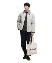 Barbour Logo Tote Bag - Ecru / Navy