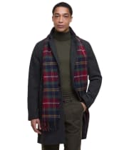 Barbour Tartan Cashmere Wool Mix Scarf - Winterberry Tartan