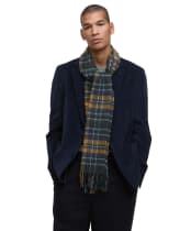 Barbour New Check Tartan Scarf - Forest / Bronze Brown