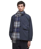 Barbour Galingale Tartan Scarf - Grey Midnight Tartan