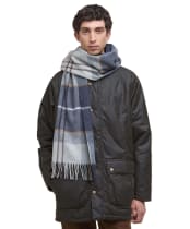 Barbour Carrbridge Tartan Scarf - Grey Midnight Tartan