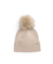 Women's Barbour International Mallory Pom Beanie - Oat