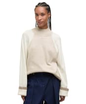 Women's Barbour Wren Knitted Jumper - Oat Multi