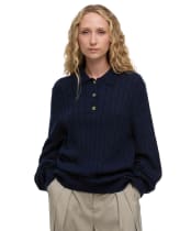 Women's Barbour Evie Knitted Jumper - Navy