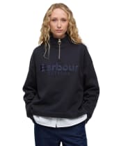 Women's Barbour Sara Half Zip Sweatshirt - Dark Navy