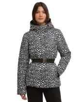 Women's Barbour International Printed Jada Puffer Jacket - Snow Leopard Print