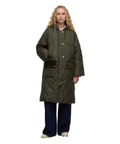 Women's Barbour Braidley Quilted Jacket - Olive / Ancient Tartan
