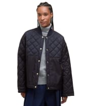 Women's Barbour Wetherby Quilted Jacket - Dark Navy / Dress Tartan
