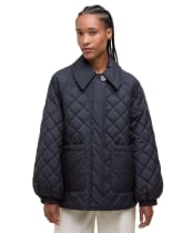 Women's Barbour Laoise Quilted Jacket - Dark Navy / Ancient Tartan
