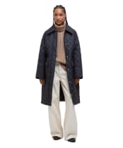 Women's Barbour Aishling Quilted Jacket - Dark Navy / Ancient Tartan
