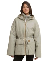 Women's Barbour International Jourdaine Showerproof Jacket - Glacier Grey / Antique Bronze