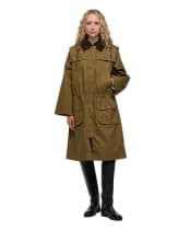 Women's Barbour Bilsdale Showerproof Jacket - Golden Olive / Ancient Tartan