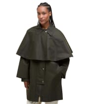 Women's Barbour Fia Showerproof Jacket - Sage / Ancient Poplar Tartan