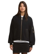 Women's Barbour International Monique Wool Bomber Jacket - Black