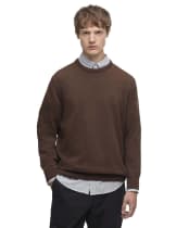 Men's Barbour Pima Cotton Crew Neck Sweater - Umber