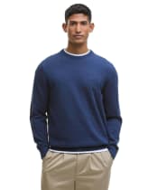 Men's Barbour Pima Cotton Crew Neck Sweater - Inky Marl