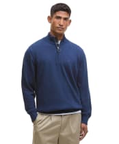 Men’s Barbour Cotton Half Zip Sweater - Inky Marl