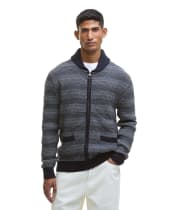 Men's Barbour Helmsley Knitted Jacket - Navy