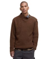Men's Barbour Gearstone Textured Knit - Umber