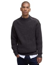Men's Barbour Gearstone Textured Knit - Charcoal Marl