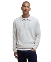 Men's Barbour Smeaton Knitted Polo - Grey Marl