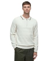 Men's Barbour Fenhill Knitted Polo - Whisper White