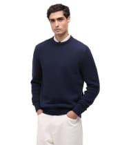 Men's Barbour International Enfield Crew Neck Jumper - Navy