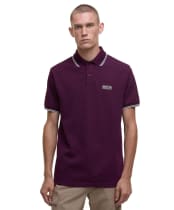 Men's Barbour International Evan Tipped Polo Shirt - Potent Merlot