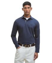 Men's Barbour Margrove Long Sleeved Tailored Polo Shirt - Navy