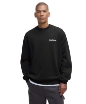 Men's Barbour Firbank Relaxed Crew Neck Sweatshirt - Black