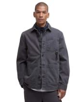 Men's Barbour Bowland Garment Dyed Overshirt - Black