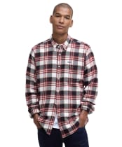 Men's Barbour Fallbay Tailored Fit Checked Shirt - Fired Brick