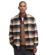 Men's Barbour Woodfoot Checked Long Sleeved Relaxed Shirt - Black